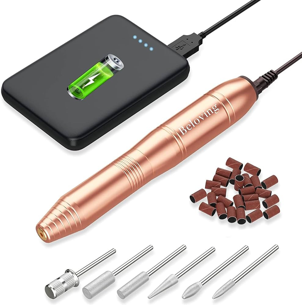 Portable Nail Drill with Power Bank Kit, Beloving Electric File for Acrylic Dip Gel and Natural N... | Amazon (CA)