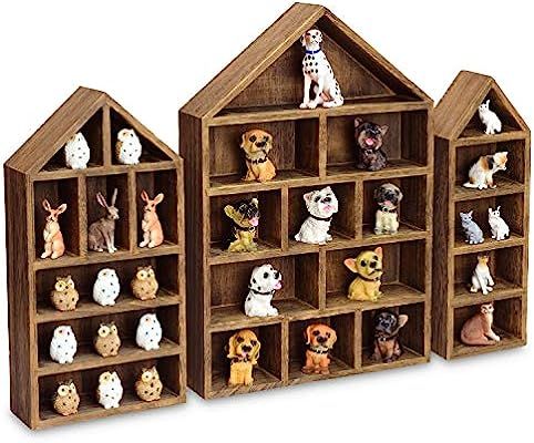 Ikee Design House-Shaped Wooden Shadow Cubby Box Display Shelf Toy Organizer Storage Shadow Box f... | Amazon (US)