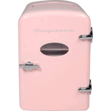 LLLZCH EFMIS175-PINK Portable Mini Fridge-Retro Extra Large 9-Can Travel Compact Refrigerator Pink | Walmart (US)
