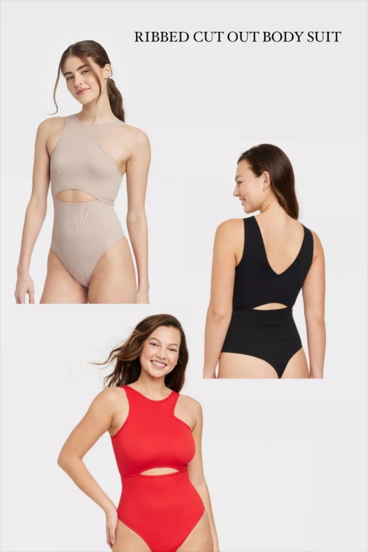 Women's Cut Out Bodysuit - Colsie™ Beige : Target