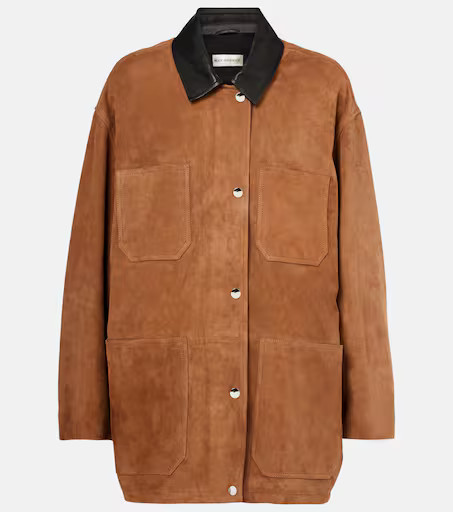 Barn leather-trimmed suede jacket | Mytheresa (UK)