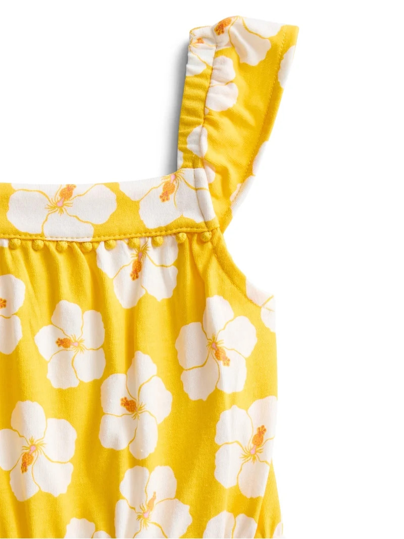 Wonder Nation Toddler Girls Ruffle-Strap Romper, Sizes 12M–5T | Walmart (US)