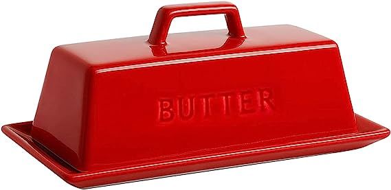 Eeaivnm Butter Dish with Lid, Butter Keeper Porcelain,7" Butter Dishes-Dishwasher Safe, Ceramic B... | Amazon (US)