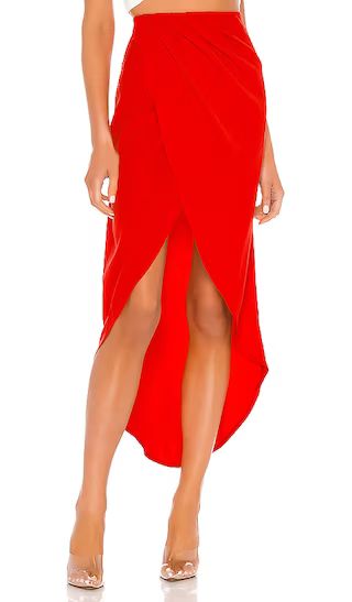 Arielle Slit Maxi Skirt in Red | Revolve Clothing (Global)