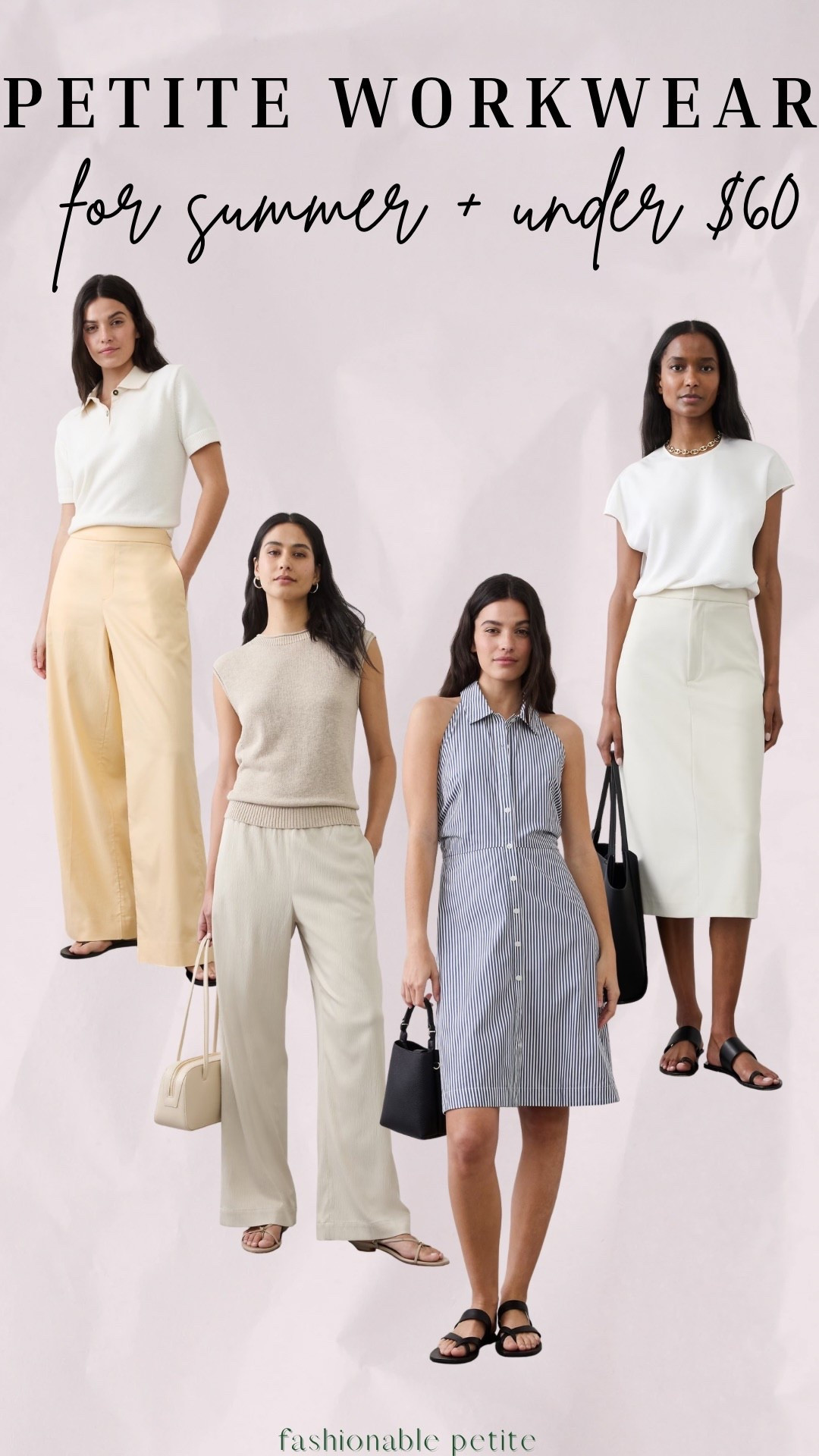 Petite workwear that I’d wear to the office this summer! Workwear $60 and under.

Work outfit, workwear, petite outfit, petite pants, banana republic factory 

#LTKPetite #LTKWorkwear #LTKSaleAlert
