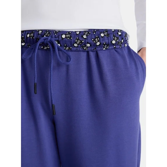 Way To Celebrate Women's French Terry Knit Lounge Pants, 29” Inseam, Sizes XS to 3X | Walmart (US)