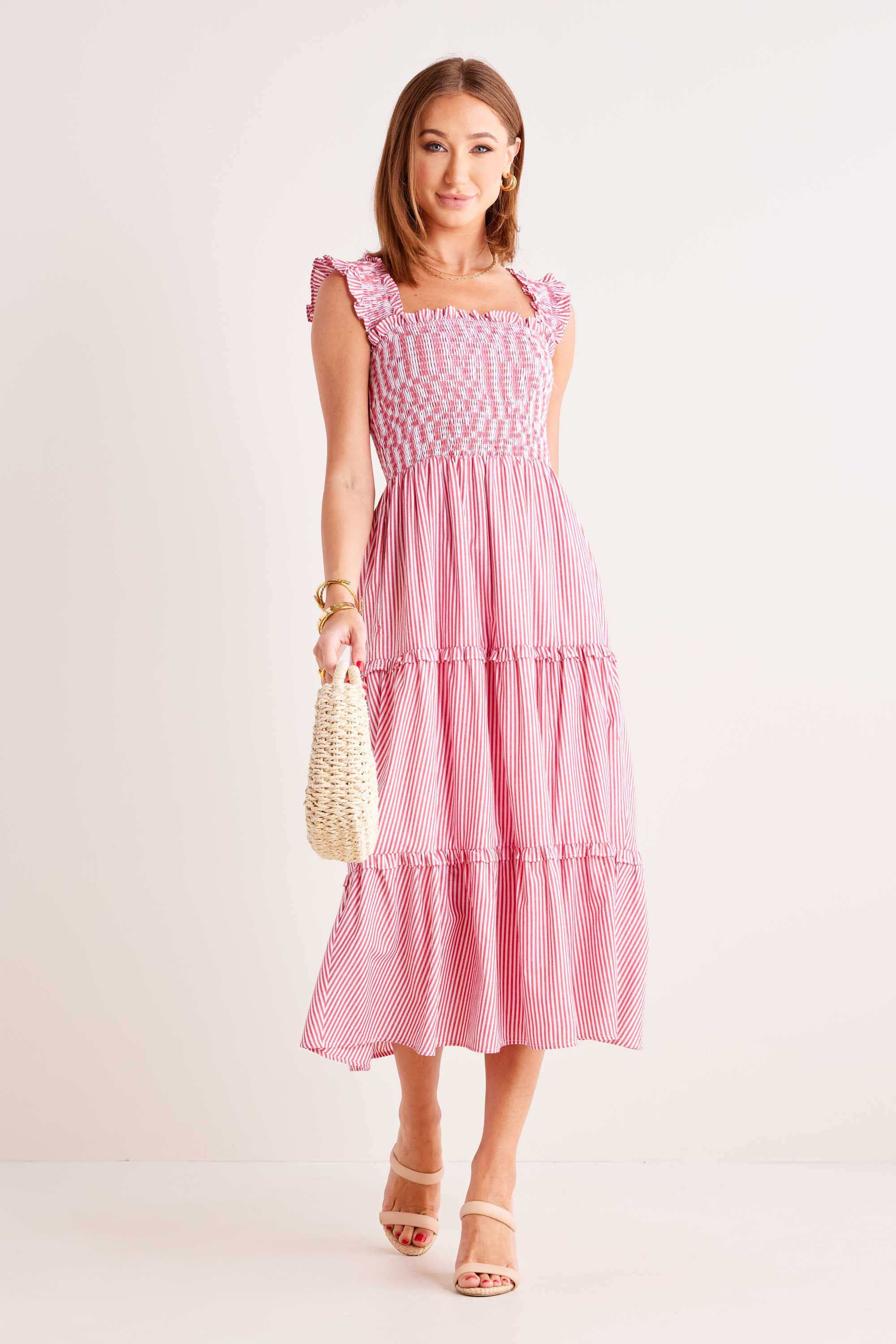 Lacey Dress- Red | Avara