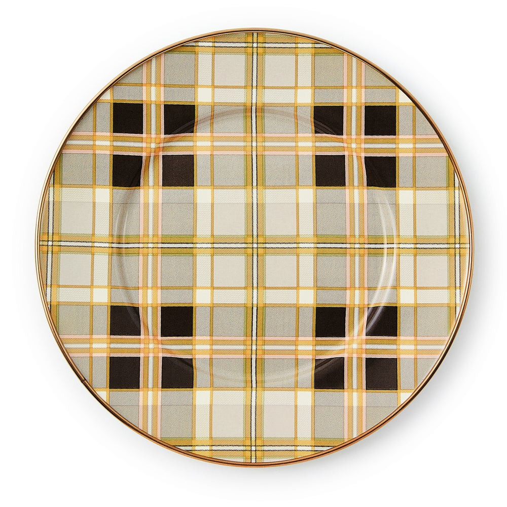 Tartan Mocha Salad Plate | MacKenzie-Childs