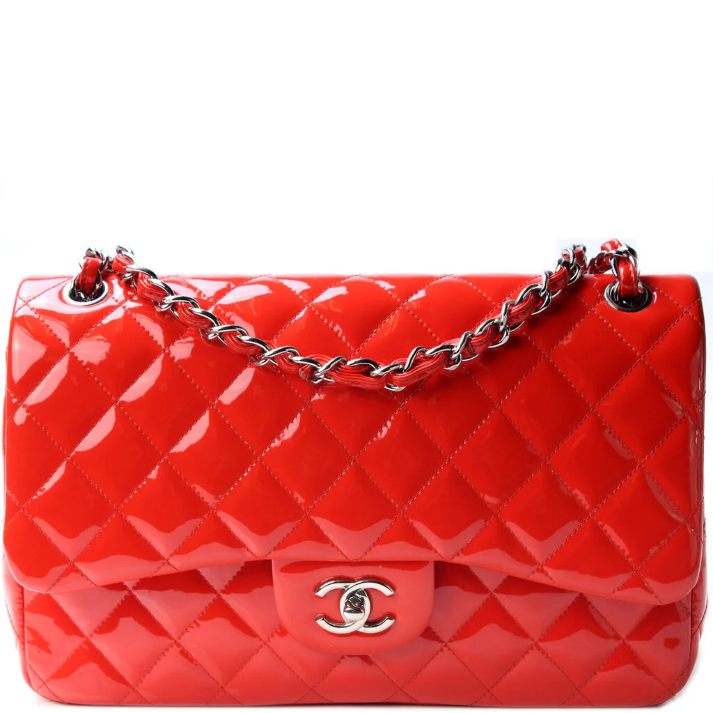 Classic Double Flap Jumbo Patent Leather 18 Mil | Keeks Designer Handbags