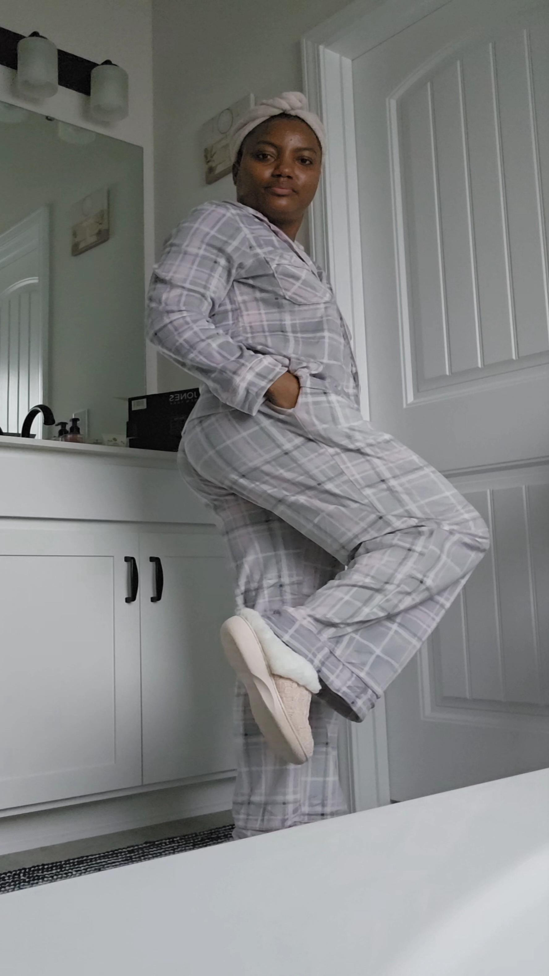Cozy and comfy  PJ set and Slippers. Grab them before it's too late. NB: PJ's matetial is velvet, which is perfect for this weather.

#LTKdayinmylife #LTKgrwm #LTKHoliday