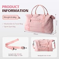 TOPBAG Travel Duffle Bag, Waterproof Weekender Carry On Tote Bags for Women, Sport Gym Bag for Me... | Amazon (US)