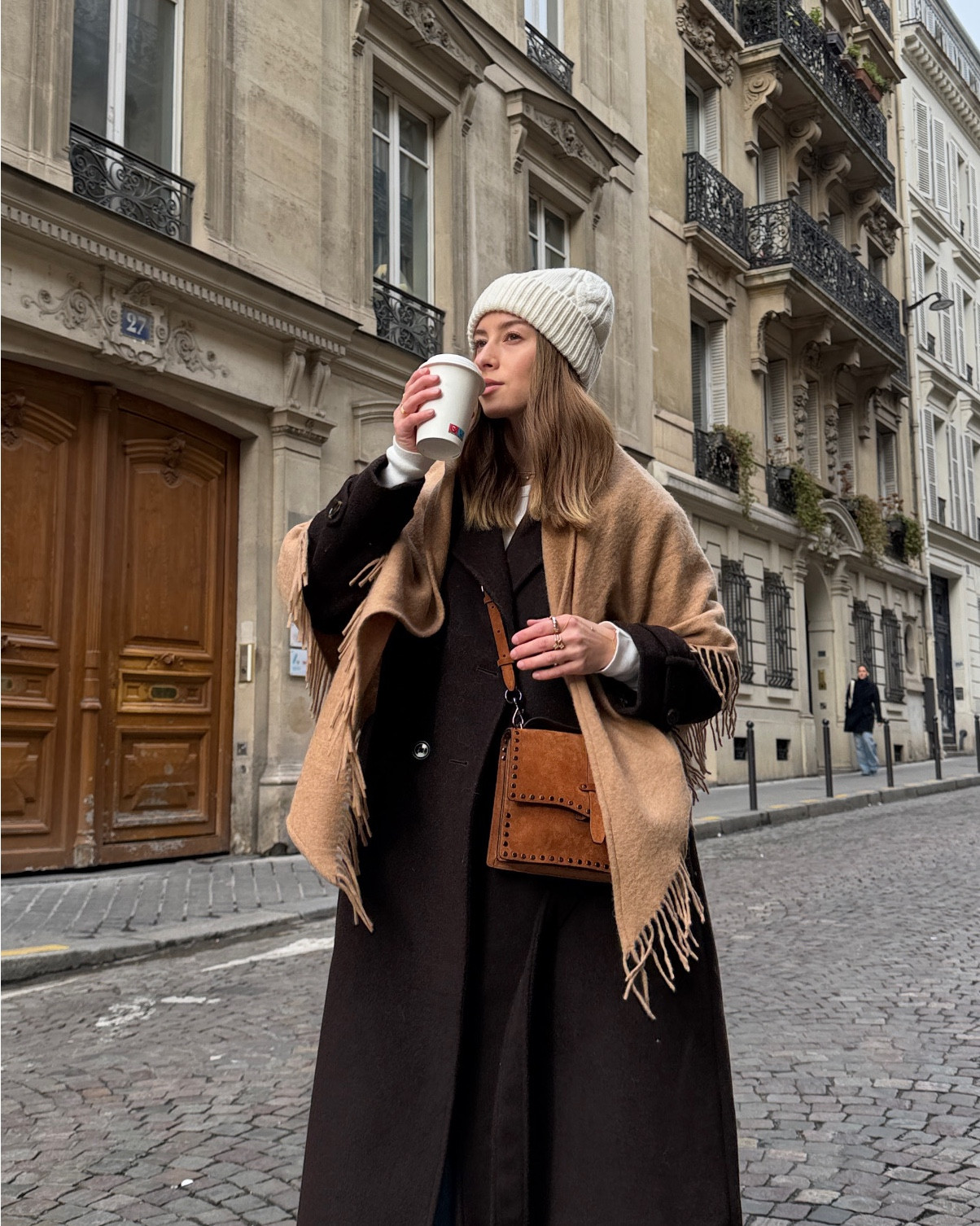 2/6/26 Casual Paris day one outfit — comfy, elevated, and very me. Built around classic basics I’d wear anywhere, with a cozy wool jacket, loose denim, and my go-to sneakers for walking all day. Finished it off with a fringe scarf I found at TJ Maxx for a little texture and interest. Easy, unfussy, and perfect for exploring.

#LTKootd #LTKTravel #LTKgrwm