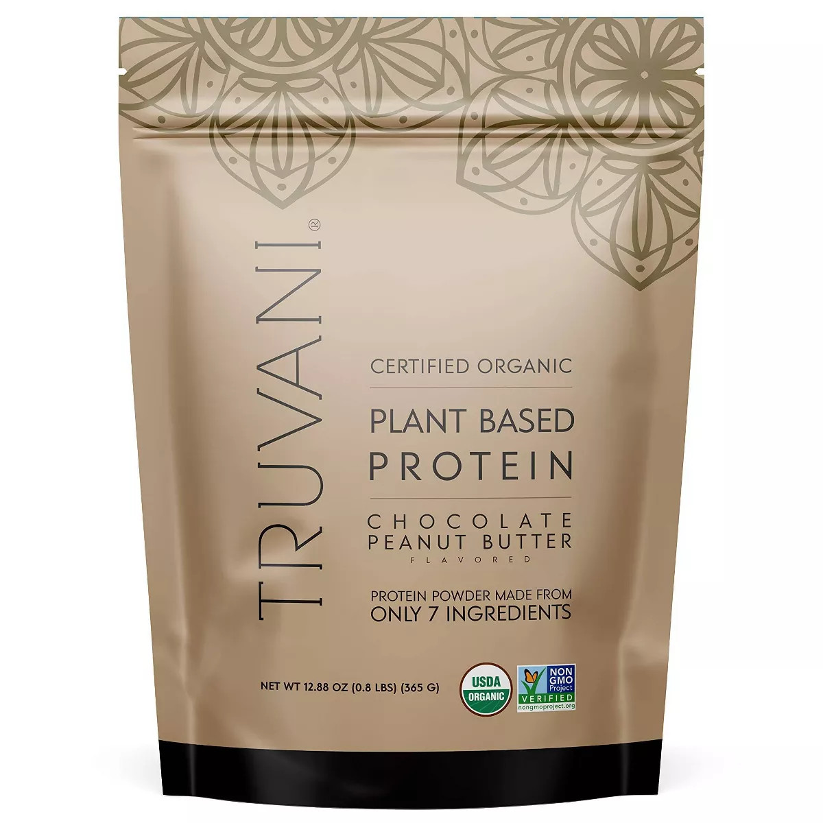 Truvani Organic Plant Based Vegan Protein Powder - Chocolate Peanut Butter - 12.88oz/10 Servings | Target