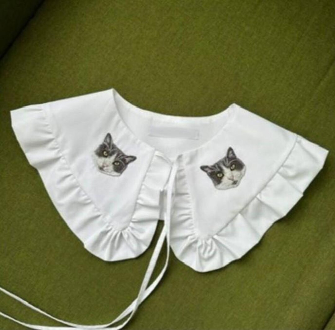 Custom Embroidered Pet Portrait Collar | Etsy (US)