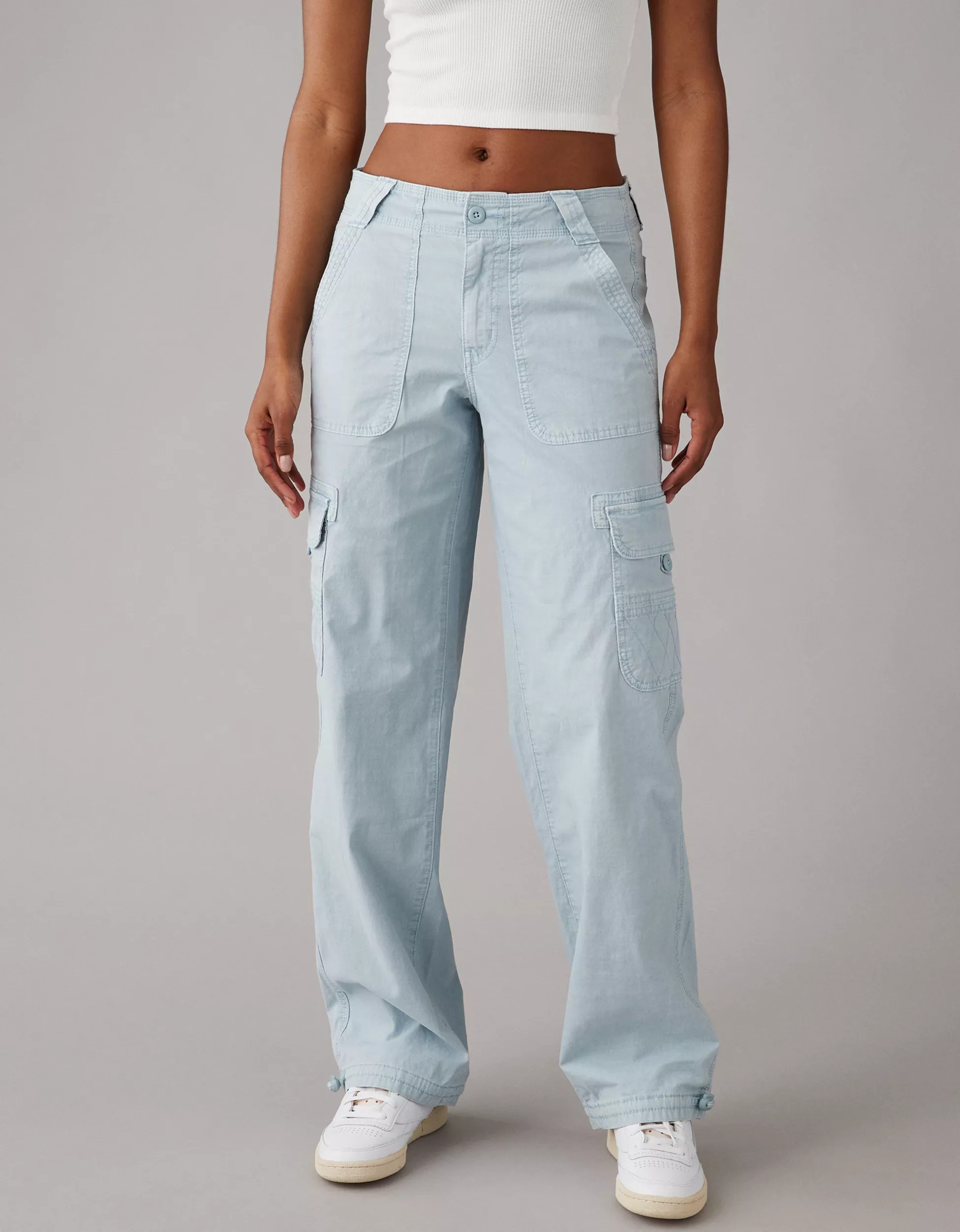 AE Snappy Stretch High-Waisted Baggy Cargo Jogger | American Eagle Outfitters (US & CA)