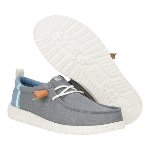 Wally Craft Linen - Monument Grey/Faded Denim | HEYDUDE