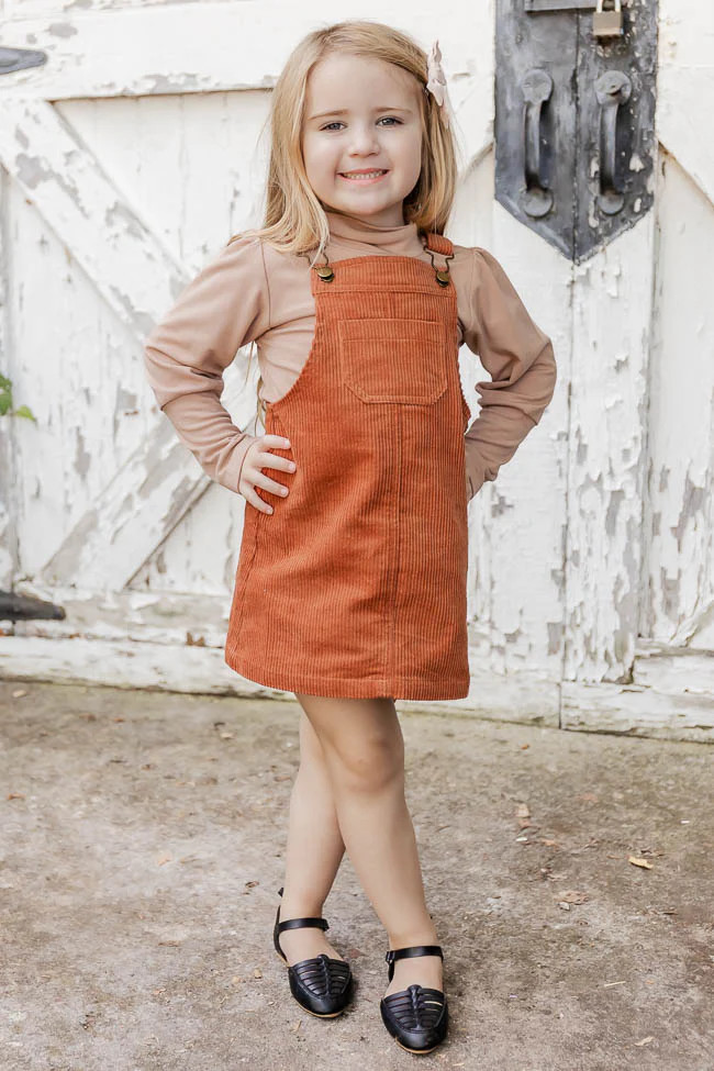 Escape The Ordinary Kids Rust Corduroy Jumper FINAL SALE | Pink Lily