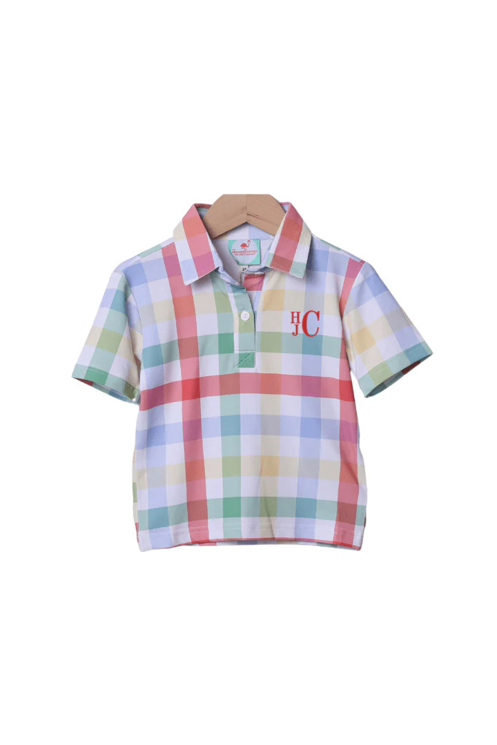 Back To School Plaid Polo | The Smocked Flamingo