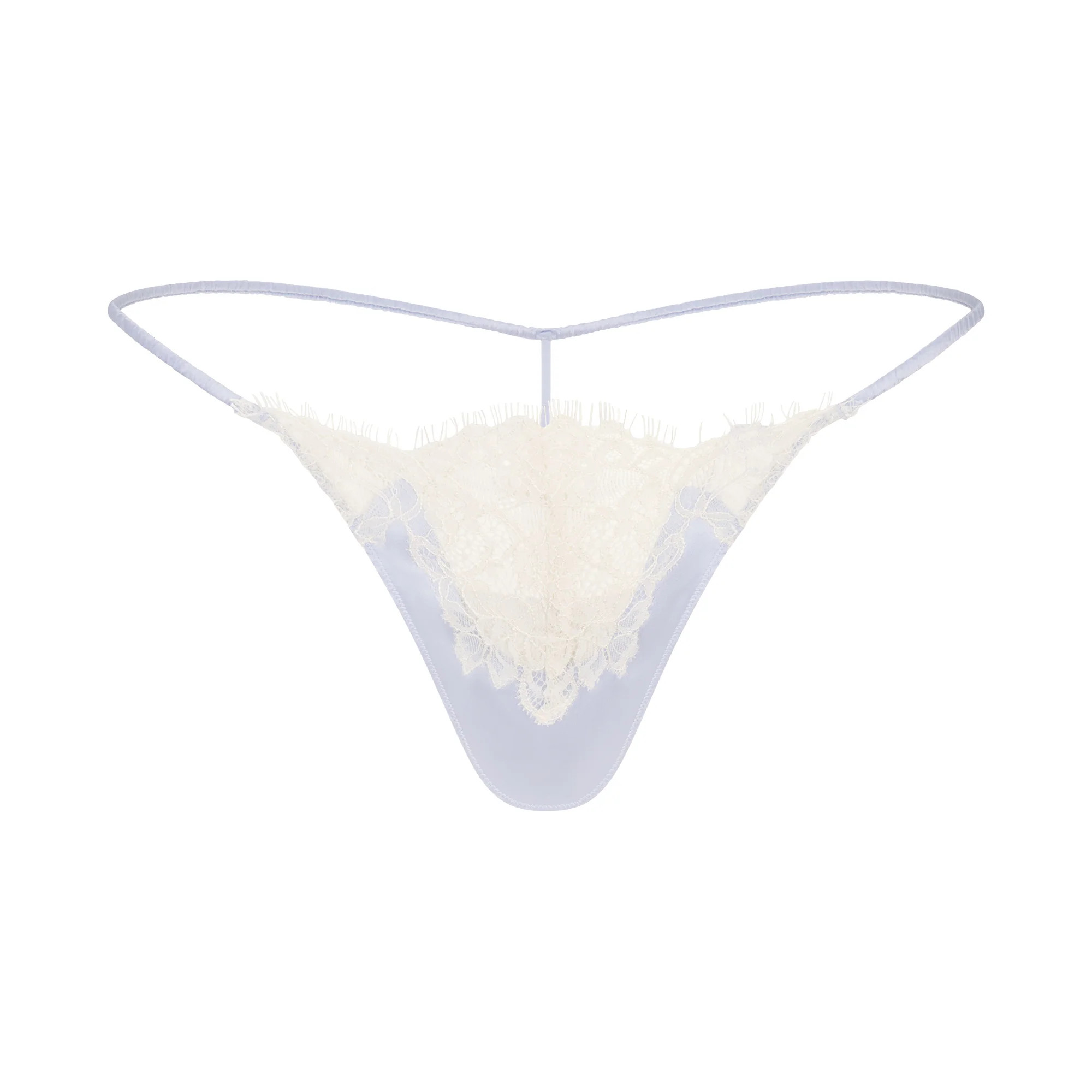 SILK LACE STRING THONG | PERIWINKLE CONTRAST | SKIMS | SKIMS (US)