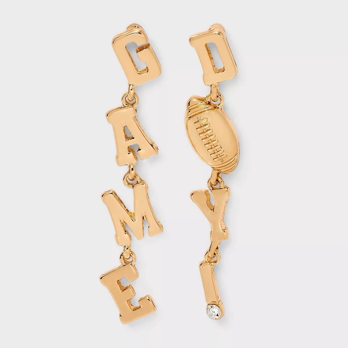 Football "Game Day" Initial Dangle Earrings - Universal Thread™ Gold | Target