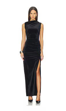 Velvet High Neck Maxi Dress
                    
                    Good American | Revolve Clothing (Global)