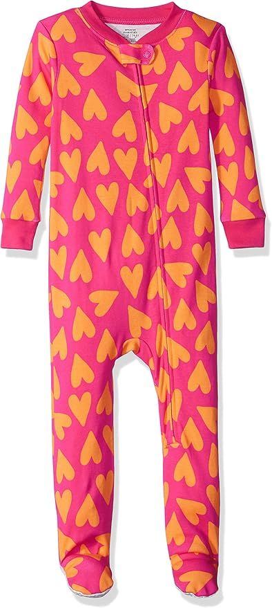 Amazon Essentials Unisex Kids and Toddlers' Snug-fit Cotton Footed Sleeper Pajamas, Multipacks | Amazon (US)