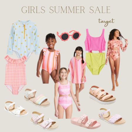 Girls summer sale on swimsuits and sandals, target fines for summer, girls, target finds 

#LTKSale #LTKkids #LTKunder50