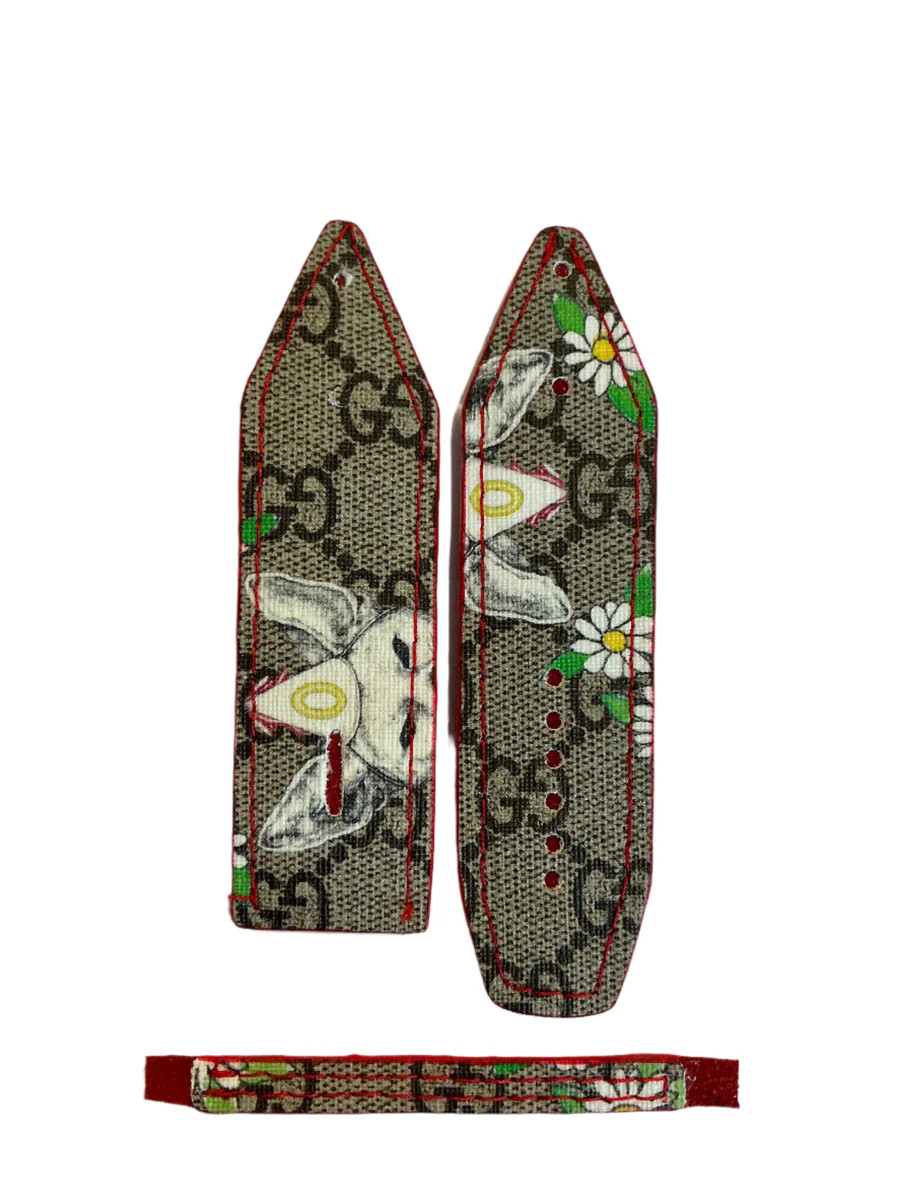 Upcycled Gucci Cats with Brick Red Sivella Watchband (Size 2, All Watch Types) | Sparkl