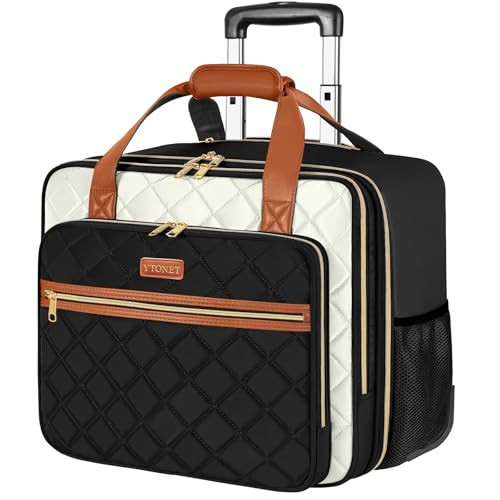 Ytonet Rolling Laptop Bag, Rolling Briefcase for Women, 17.3 Inch Laptop Bag with Wheels, Computer Bag with Wheels Laptop Case for Work Travel College Business Wife Mom Overnight Teacher | Amazon (US)