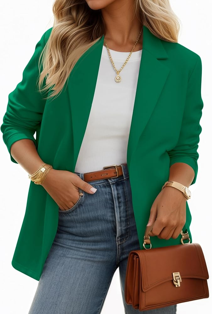 Cicy Bell Womens Casual Knit Blazer Long Sleeve Open Front Blazers Stretchy Work Office Suit Jack... | Amazon (US)