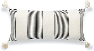 Hofdeco Modern Boho Moroccan Indoor Outdoor Long Lumbar Pillow Cover ONLY for Bed, Backyard, Couc... | Amazon (US)