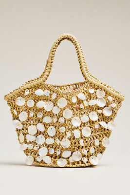 L Space Alba Raffia Shell Tote | Anthropologie (US)