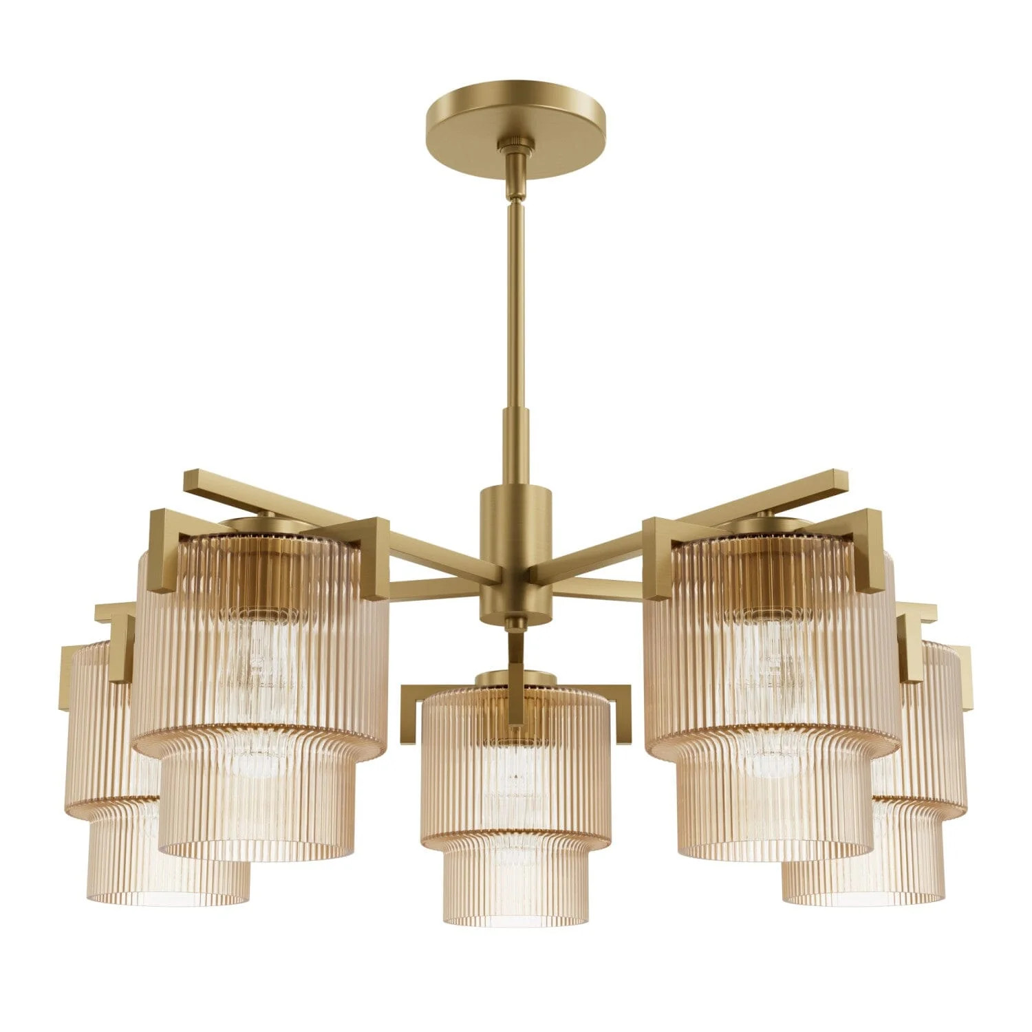 Hunter Ontario Jasmine Roth 5 Light Medium 27 Inch Chandelier Ceiling Light | Hunter Fan Company