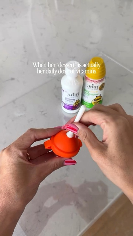 How I get my texture sensitive toddler to take her daily immune vitamins! 🤸🏽‍♂️ Say TODDLER below and I’ll send you everything you need to make these at home! 

Harlow hates gummy and jelly textures so mixing her daily immune vitamins with her favorite yogurt and freezing them into a “dessert” has been such a lifesaver! You can also switch out the vitamins with cough syrup when your kids are feeling under the weather. 

We are big big fans of @zarbees Daily Immune Support. I get mine at @target! #toddlersnacks #toddlerfoodideas #target #targetdoesitagain