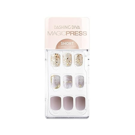 Dashing Diva Magic Press Nails - Magnetic Field | Short, Square Shaped Press On Nails | Long Last... | Amazon (US)