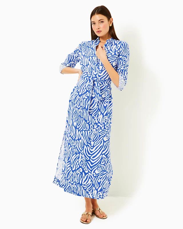 Millicent Linen Maxi Shirtdress | Lilly Pulitzer | Lilly Pulitzer