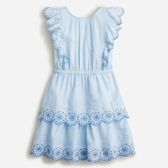 Girls' tiered eyelet dress | J. Crew US