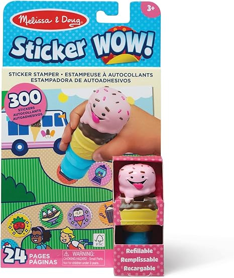 Melissa & Doug Sticker Wow!™ 24-Page Activity Pad and Sticker Stamper, 300 Stickers, Arts and C... | Amazon (US)