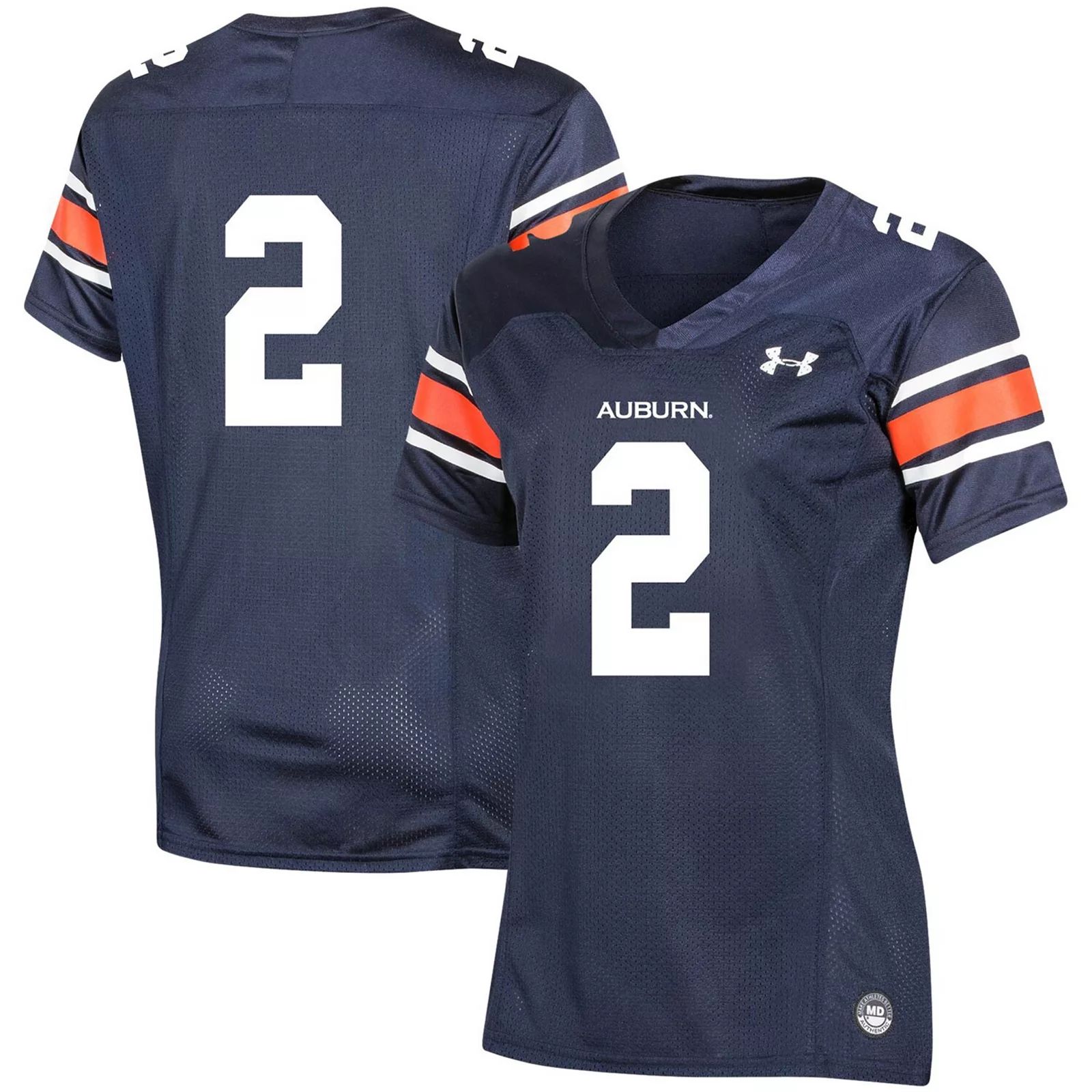 Women's Under Armour #2 Navy Auburn Tigers Finished Replica Football Jersey, Size: XL, Blue | Kohl's