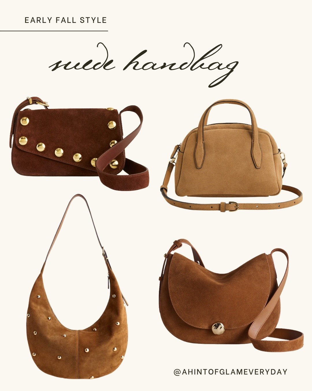 Early fall style. Fall handbag. Suede handbag. Suede bag. 
30% off with code LONGWEEKEND  

#LTKOver40 #LTKSaleAlert #LTKItBag