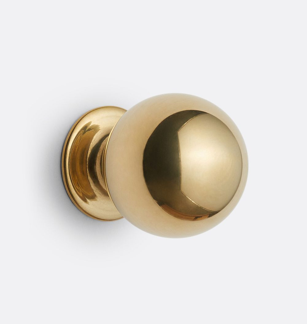 Classic Ball Knob, Mini - Unlacquered Brass | Rejuvenation