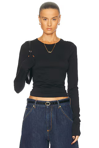 Fitted Crewneck Long Sleeve Top | FWRD 