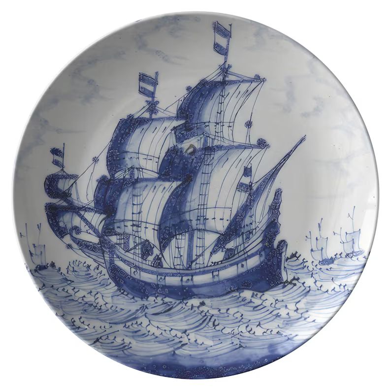 Dutch Delft Blue Whaling Ship Dinner Plates, Nautical Dinnerware, Vintage Maritime Dish - Etsy | Etsy (US)