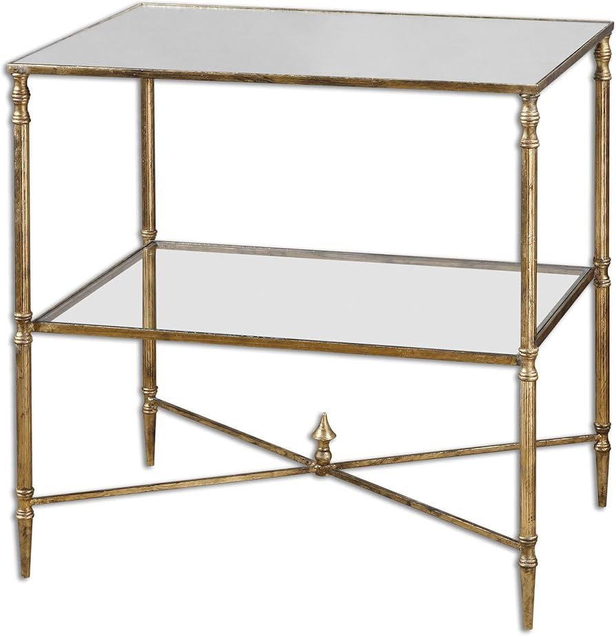 Uttermost Henzler 25 3/4" Wide Metal and Glass Console Table | Amazon (US)