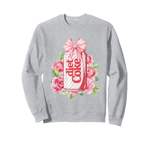Coca-Cola Diet Coke With Pink Bow Floral Logo Vintage Sweatshirt | Amazon (US)