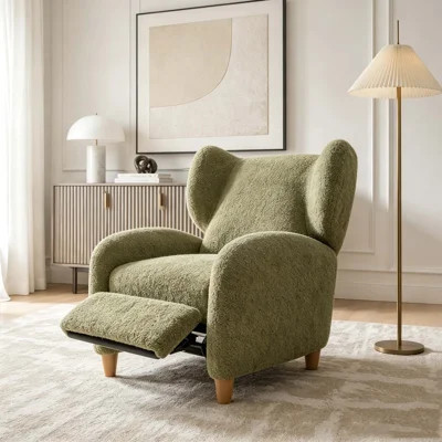 Chenille Fabric Multifunctional Chair, Decorative Sofa, Curved Backrest, Living Room Study Leisure Room | Wayfair North America