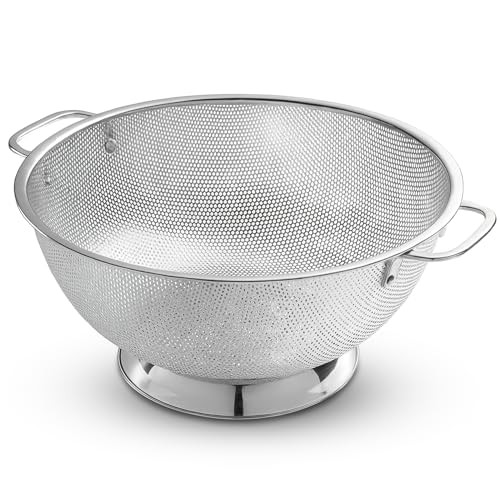Bellemain Colander for Kitchen – 5 Qt Stainless Steel Strainer with Handle - 18/8 Pasta Strainer Bowl for Pasta, Spaghetti, Vegetables, Fruit, and Pot Draining - Stainless Steel Colander | Amazon (US)