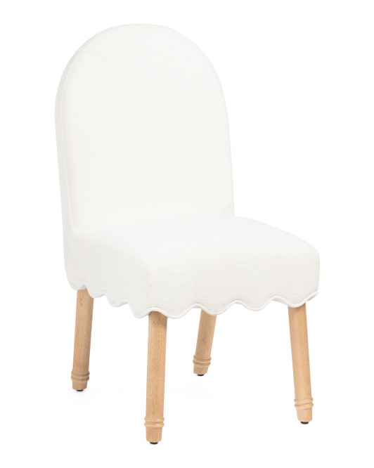 Waverly Scalloped Trim Curved Back Dining Chair | TJ Maxx