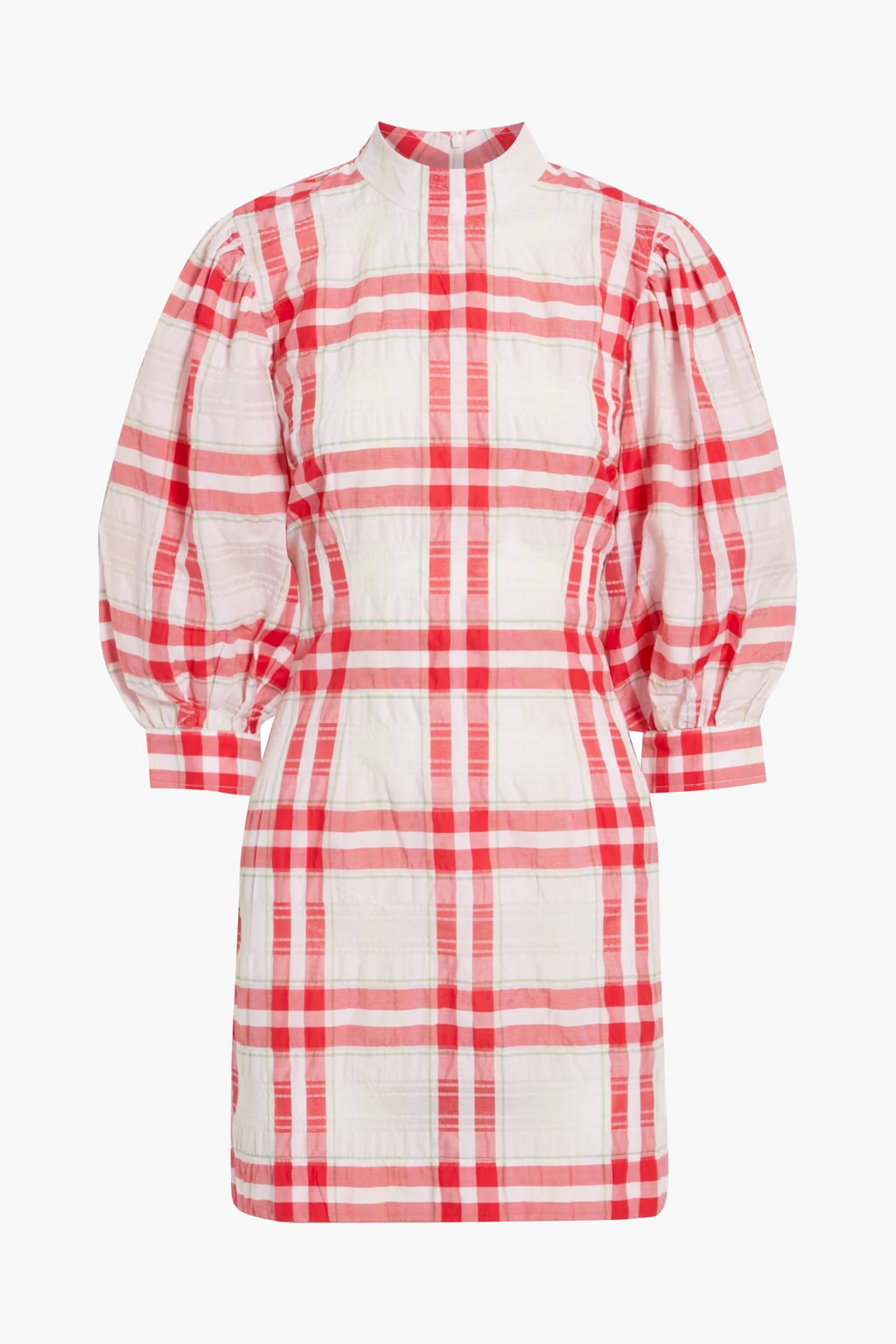 Checked cotton-blend mini dress | The Outnet (US and CA)