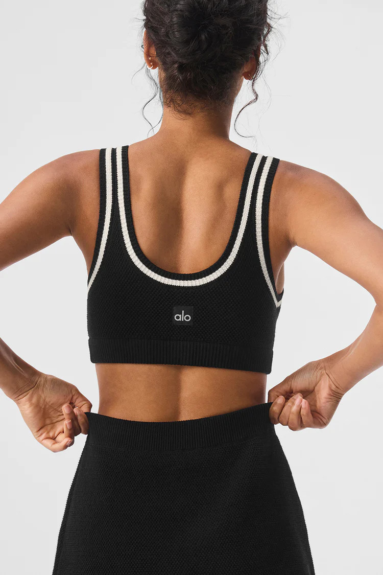Tennis Club Sweater Knit Bra | Alo Yoga (US)